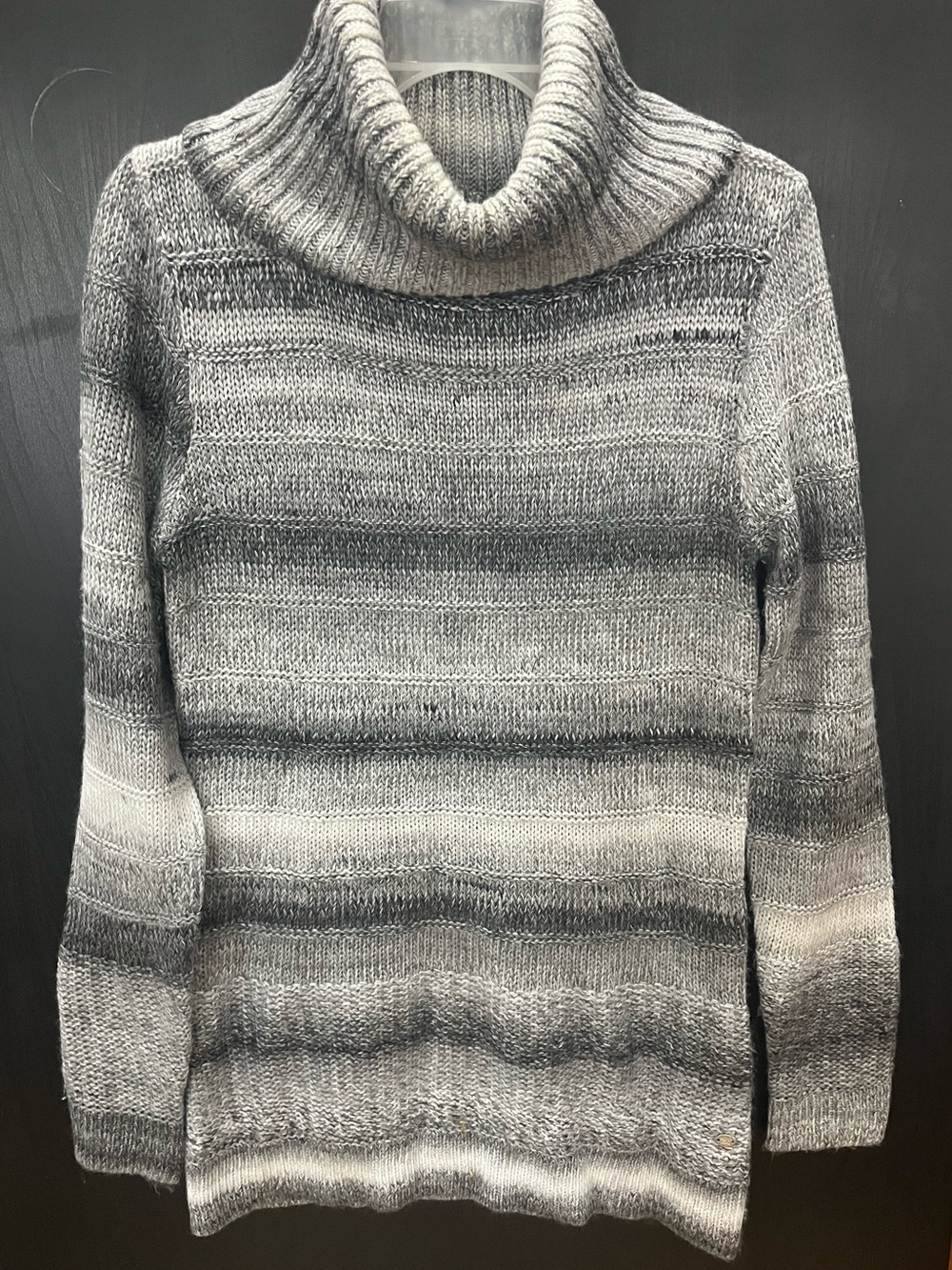 POINT ZERO Gray Ombre Cowl Neck Sweater